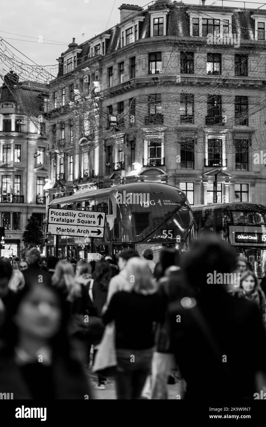 Londres la nuit autour du West End Banque D'Images