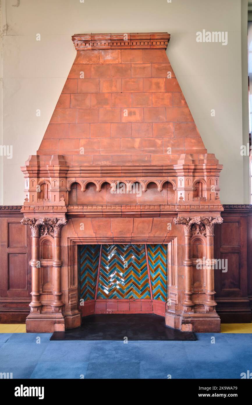 Détail cheminée Pierhead Building Cardiff Bay South Wales UK Banque D'Images