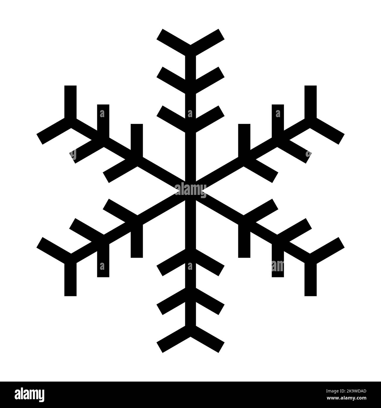 Icône de lac de neige noir d'hiver simple Illustration de Vecteur