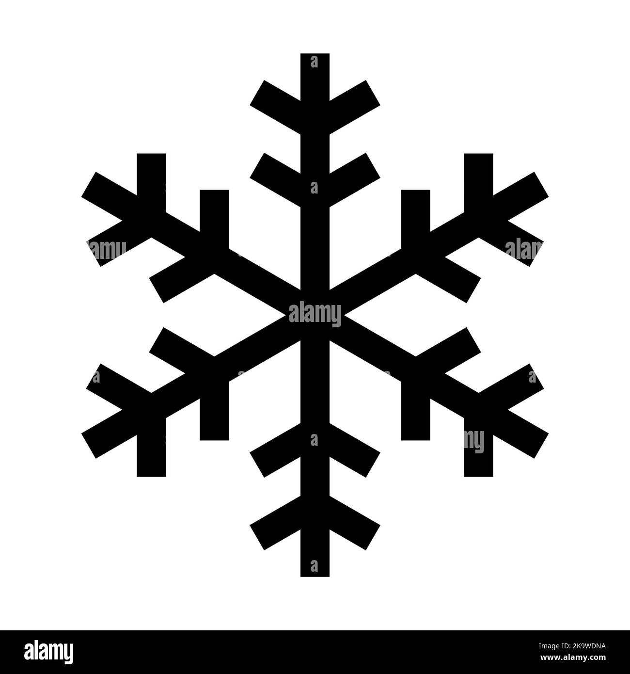 Icône de lac de neige noir d'hiver simple Illustration de Vecteur