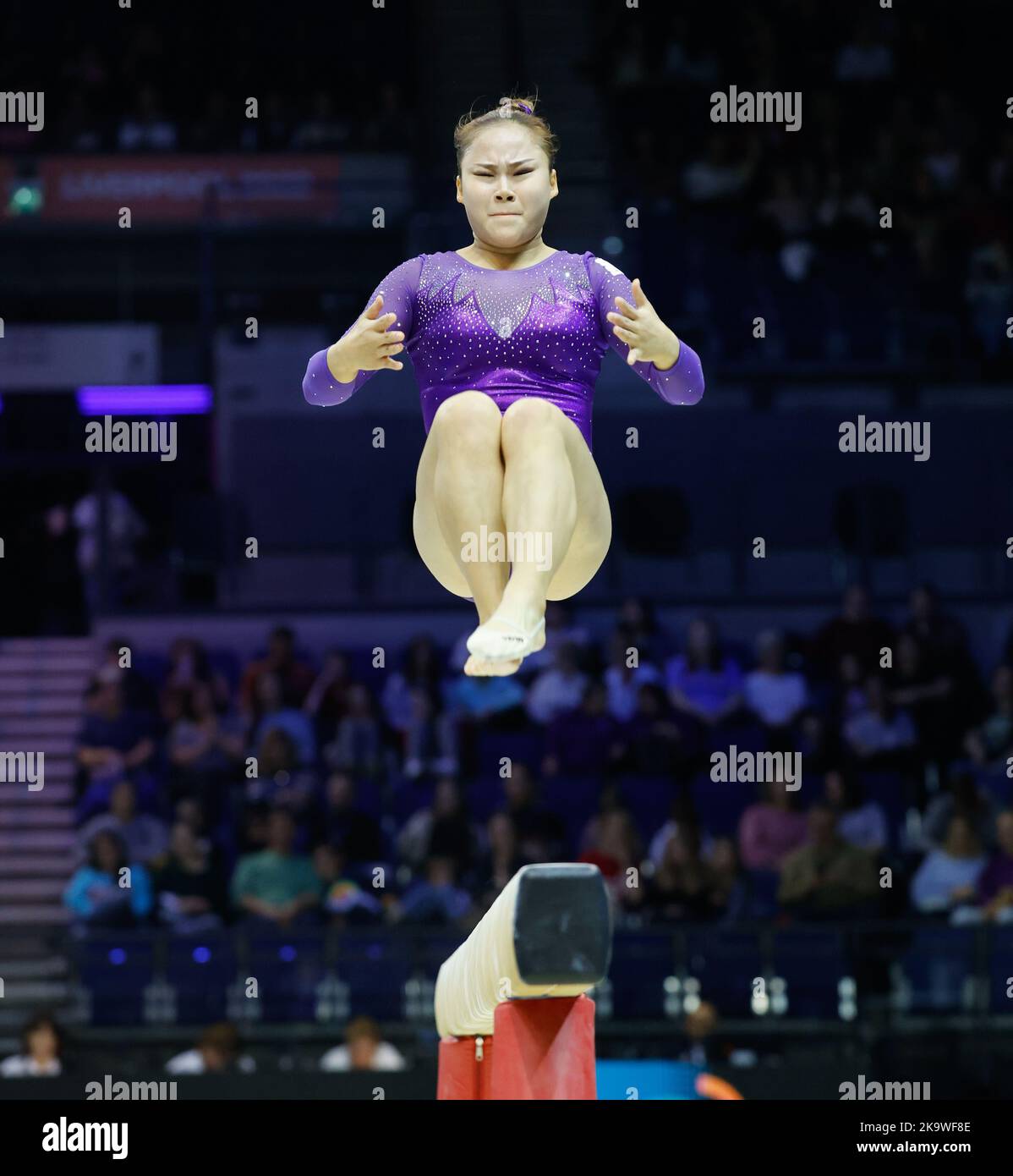 Liverpool, Royaume-Uni. 30th octobre 2022, M&amp;S Bank Arena, Liverpool, Angleterre; Championnats du monde de gymnastique artistique 2022; Balance Beam de qualification des femmes - Seojeong Yeo (KOR) Tokyo 2020 médaillé de bronze de la voûte olympique Credit: Action plus Sports Images/Alay Live News Banque D'Images