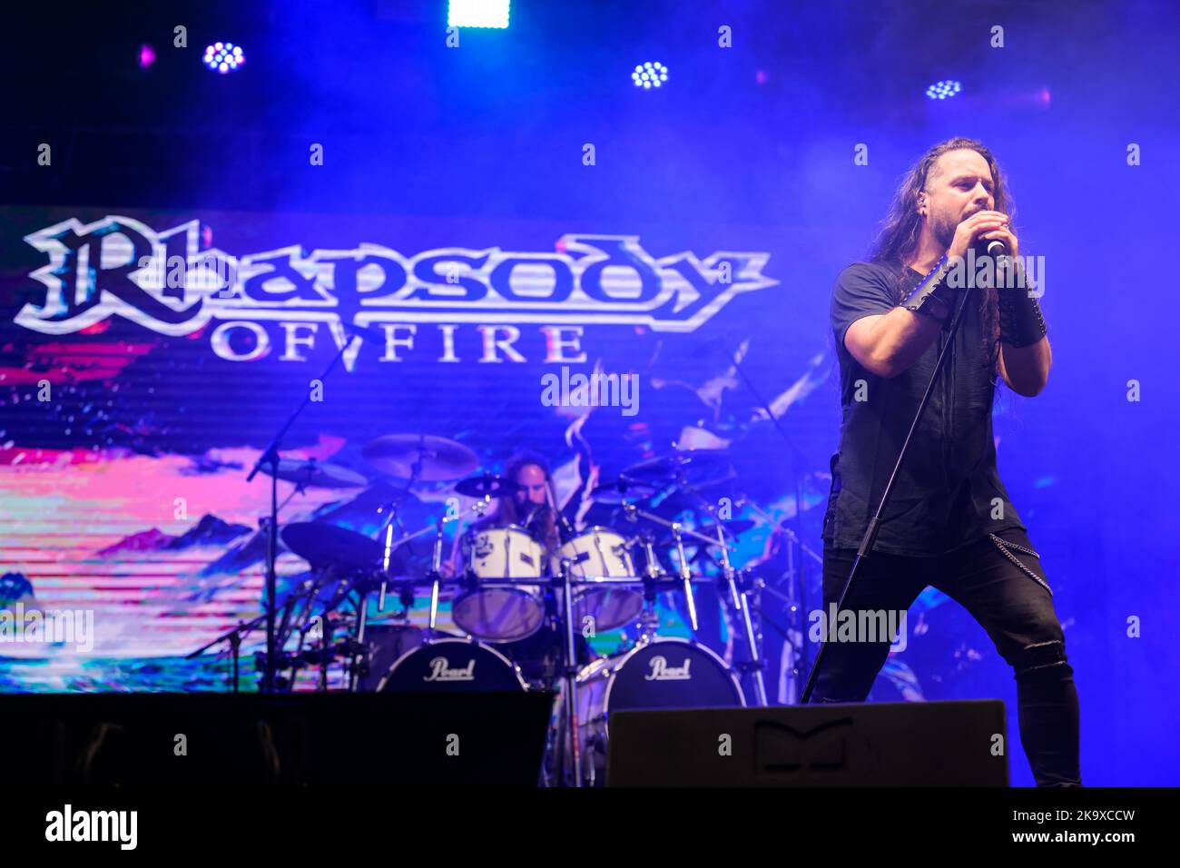 Lucca, Italie. 29th octobre 2022. Rhapsody of Fire se produire en direct à Lucca Comics and Games 2022. (Photo de Stefano Dalle Luche/Pacific Press) crédit: Pacific Press Media production Corp./Alay Live News Banque D'Images