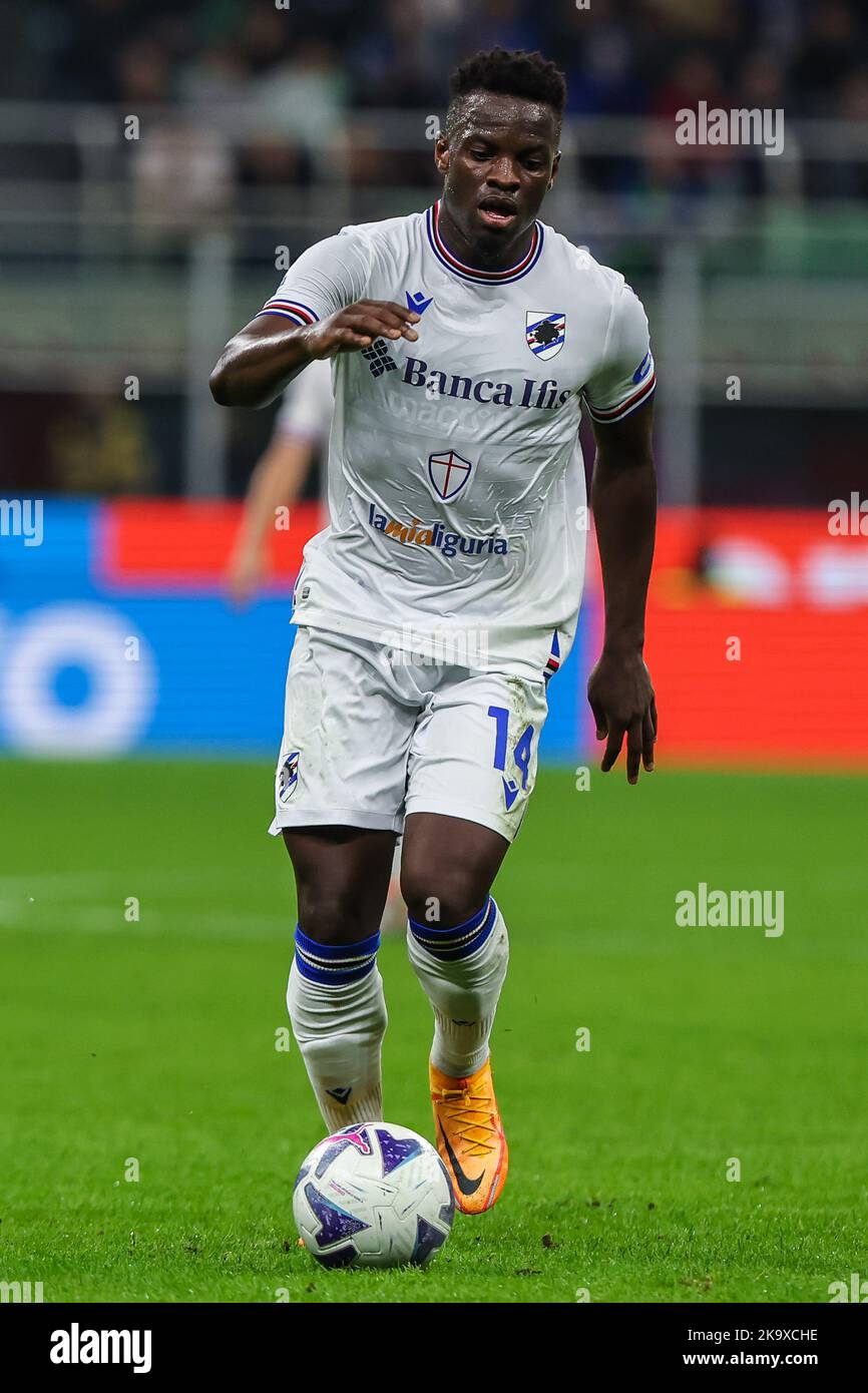 Milan, Italie. 29th octobre 2022. Ronaldo Vieira de l'UC Sampdoria en action pendant la série Un match de football 2022/23 entre le FC Internazionale et l'UC Sampdoria au stade Giuseppe Meazza. Score final; Inter 3:0 Sampdoria. Crédit : SOPA Images Limited/Alamy Live News Banque D'Images