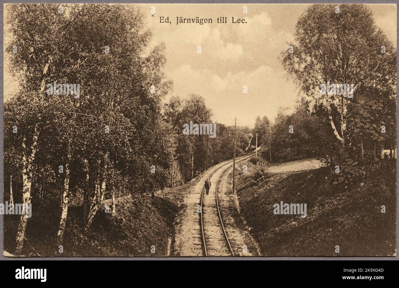 Après la ligne entre Ed et le. Banque D'Images
