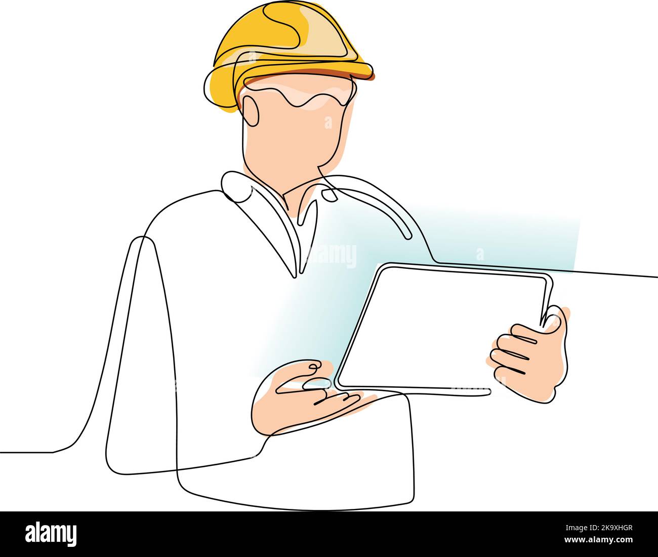 directeur de la construction et ingénieur travaillant sur le chantier. Illustration vectorielle Illustration de Vecteur