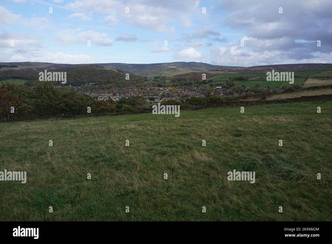 Vue sur Glossop Banque D'Images