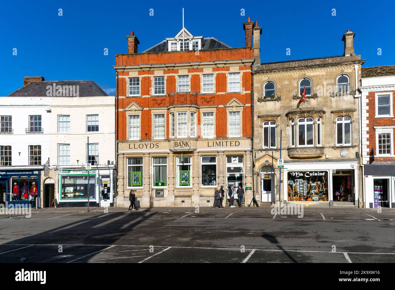 Historique Lloyds Bank Building, Market place, Devozes, Wiltshire, Angleterre, ROYAUME-UNI Banque D'Images