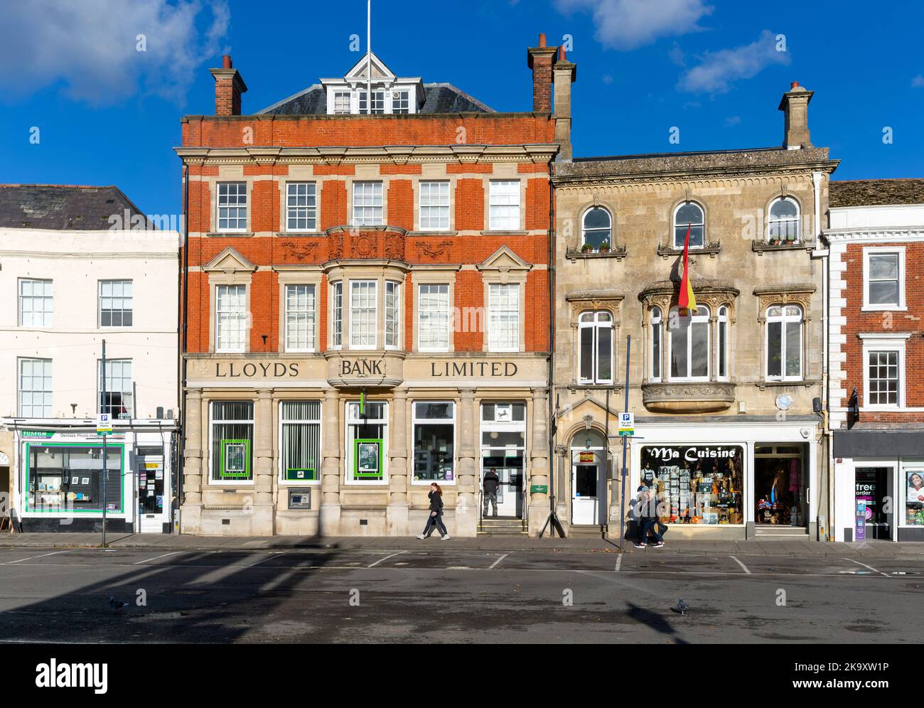 Historique Lloyds Bank Building, Market place, Devozes, Wiltshire, Angleterre, ROYAUME-UNI Banque D'Images
