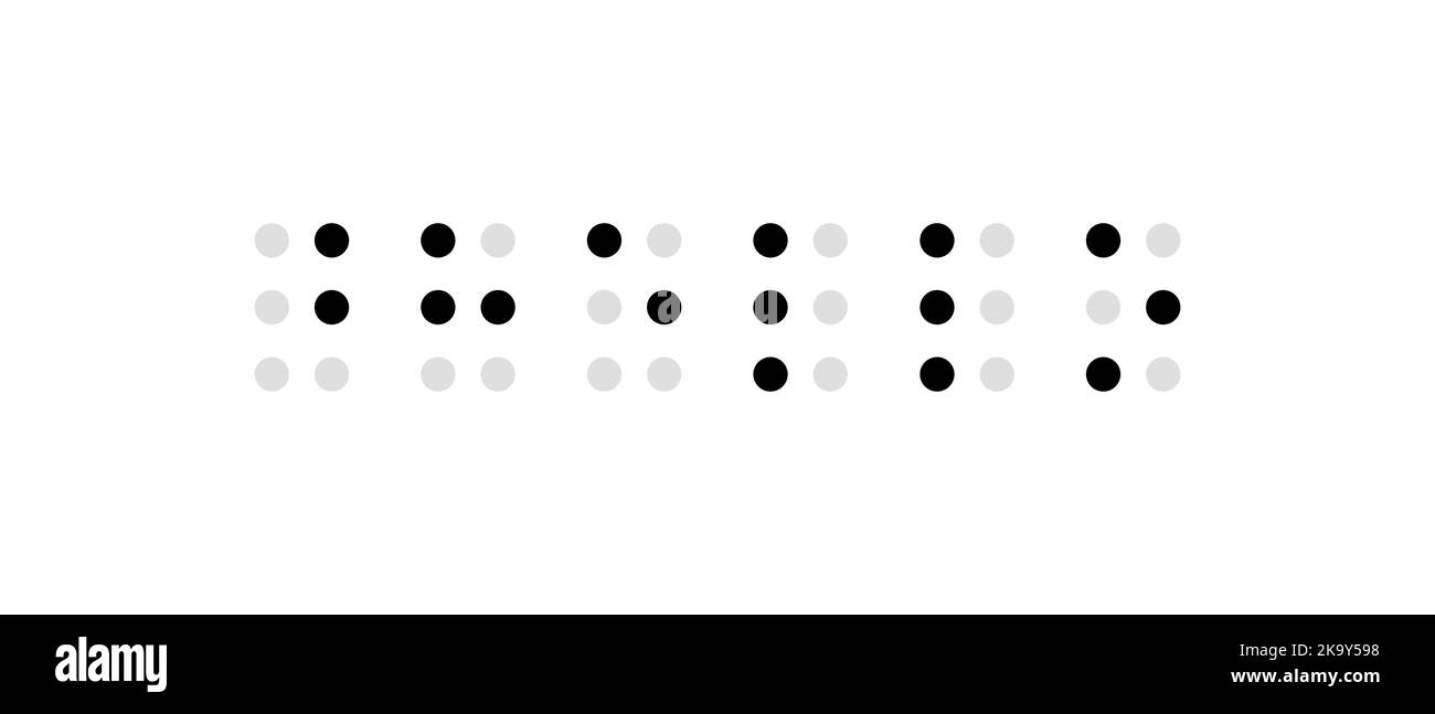 Discours de bienvenue en braille. Le mot bonjour Illustration de Vecteur