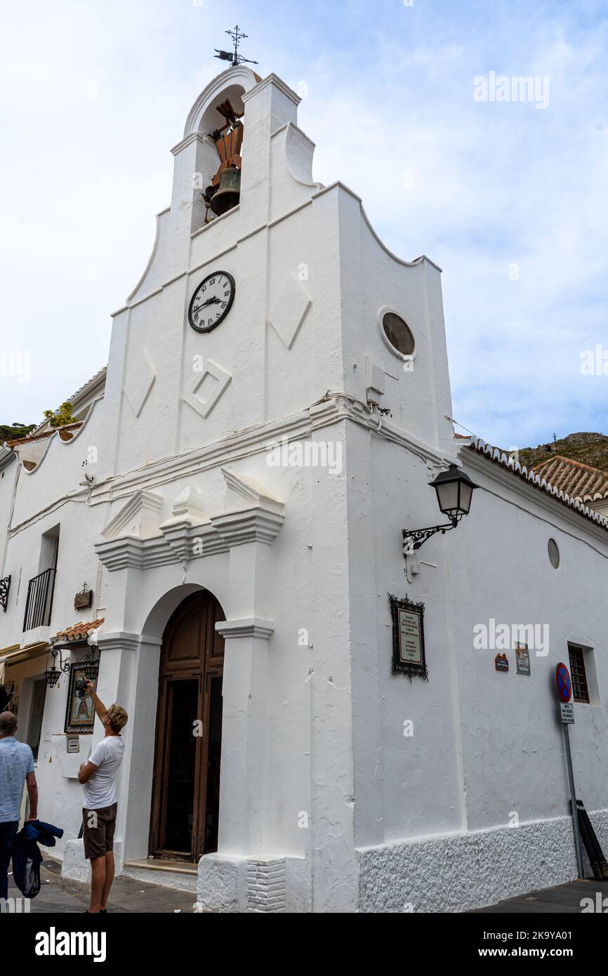 MIJAS, ESPAGNE - 2 octobre 2022 : église Saint-Sébastien à Mijas, Espagne sur 2 octobre 2022 Banque D'Images