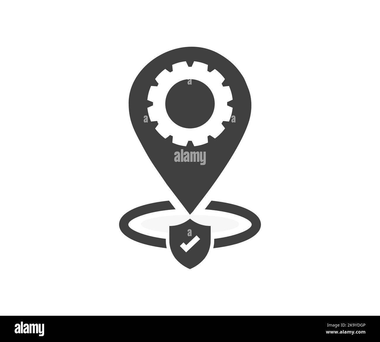 Support technique Plan du service client emplacement conception du logo de la broche. Assistance technique le client aide la conception et l'illustration du vecteur. Illustration de Vecteur