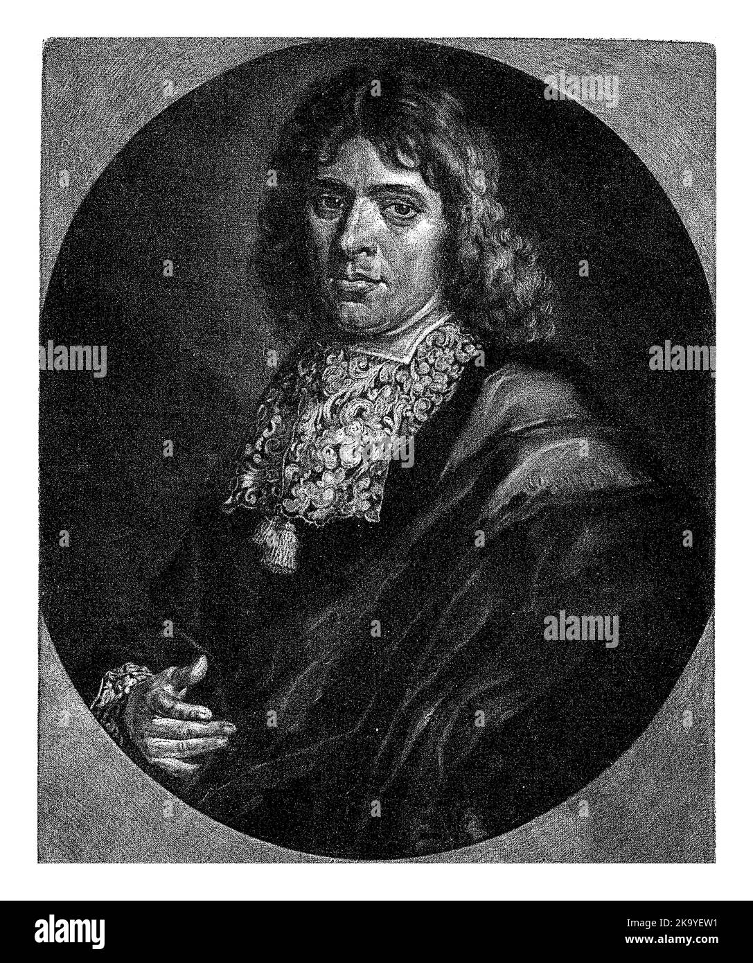 L'architecte Adriaan Dortsman avec un collier en dentelle. Dortsman était responsable de la conception de divers bâtiments à Amsterdam, y compris le rond Luth Banque D'Images