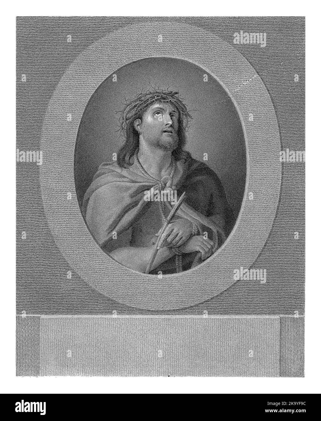 Christ menotté et couronné de Thorns, Lambertus Antonius Claessens, d'après Guido Reni, 1809 Banque D'Images