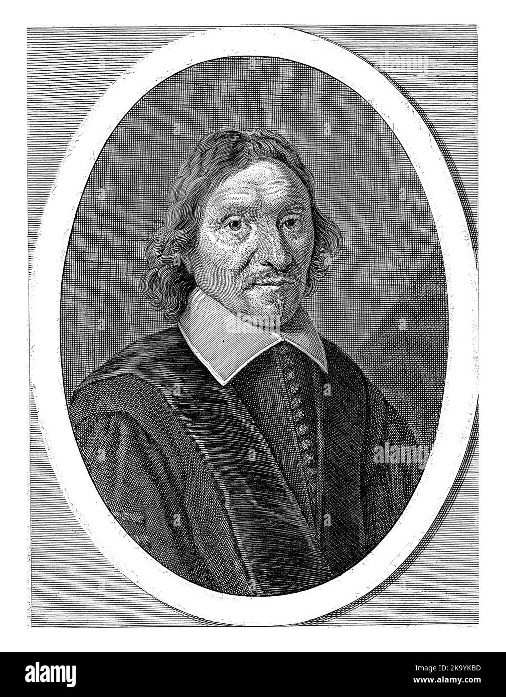 Portrait de Samuel Maresius, théologien à Groningue. Banque D'Images