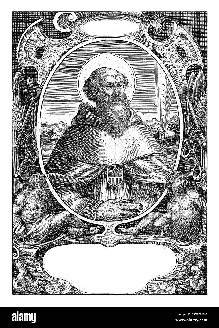Portrait de Saint Peter Nolasco, fondateur de l'ordre Mercedarien. Banque D'Images