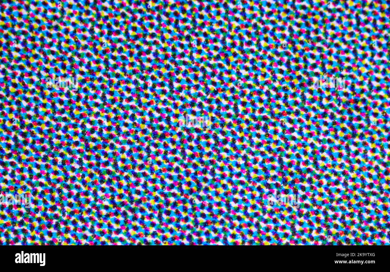 structure du papier sous l'impression offset du microscope Banque D'Images