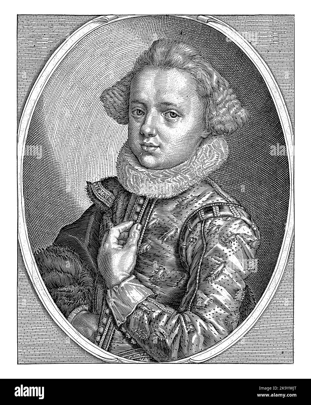 Portrait du prince chrétien du Danemark et de la Norvège à l'âge de 12 ans. Banque D'Images