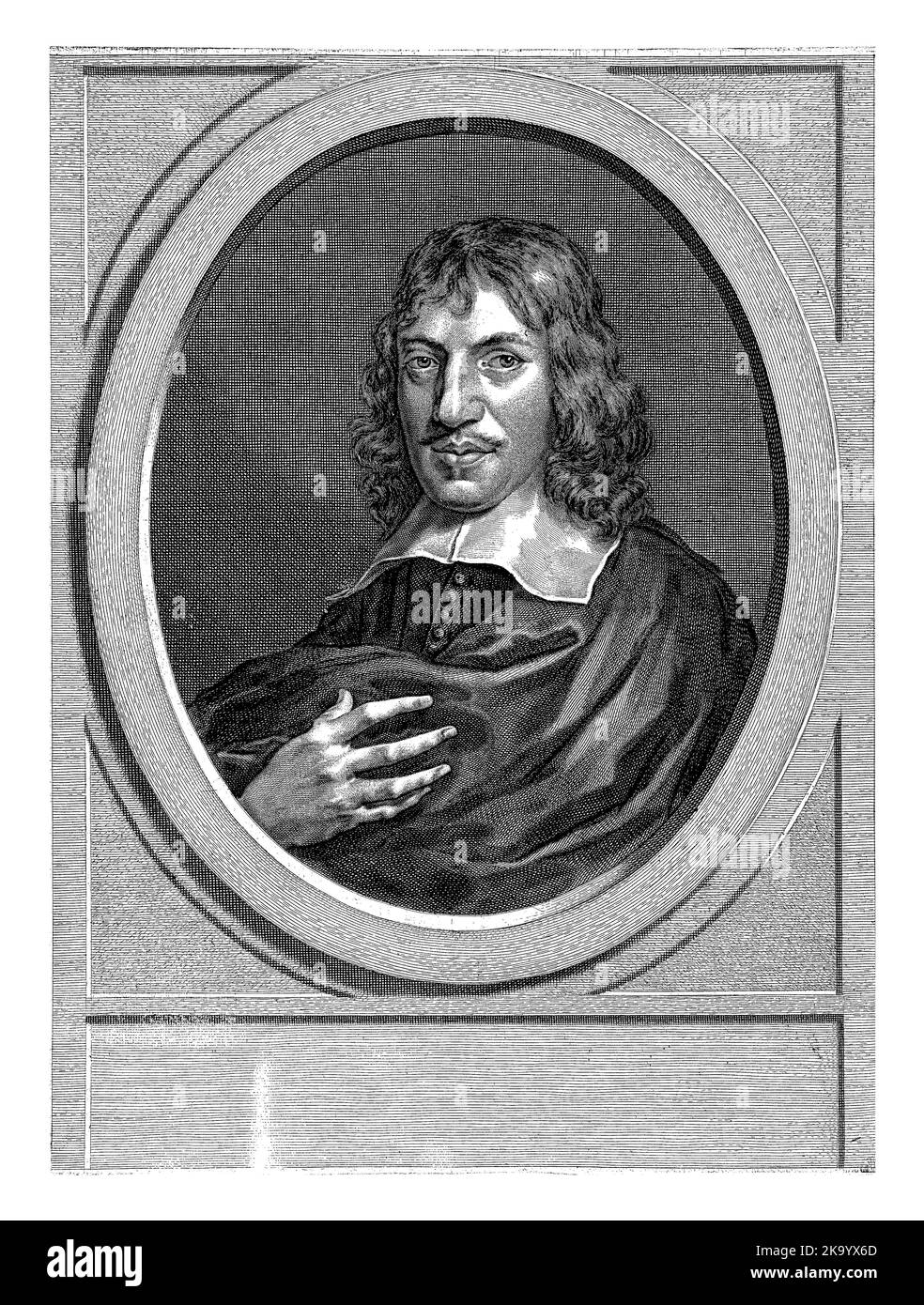 Portrait d'Thadaeus de Lantman, Hendrik Bary, 1657 - 1707 Banque D'Images