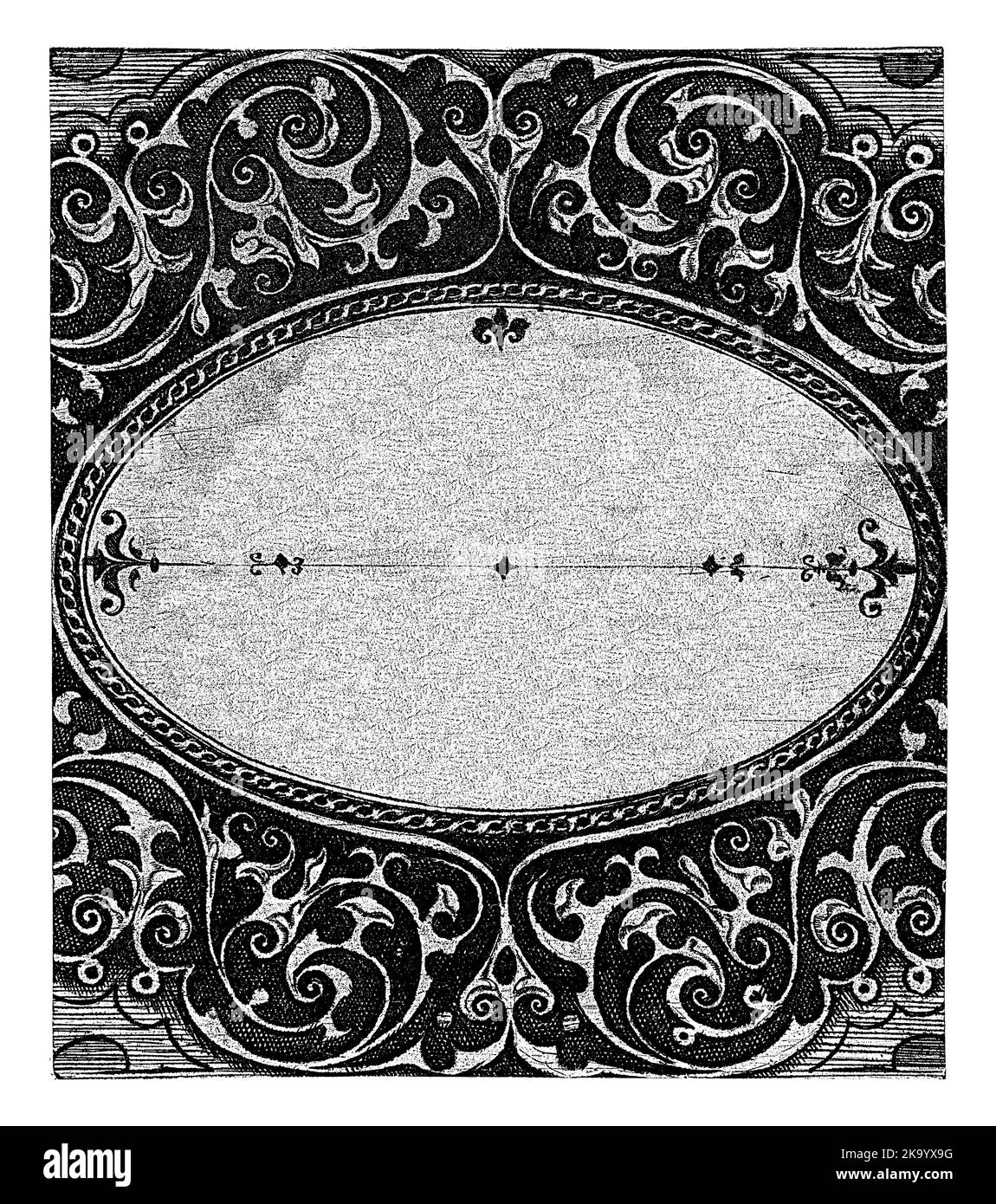 Page de titre de la série de 3 (de 8) frises avec moresques. Banque D'Images