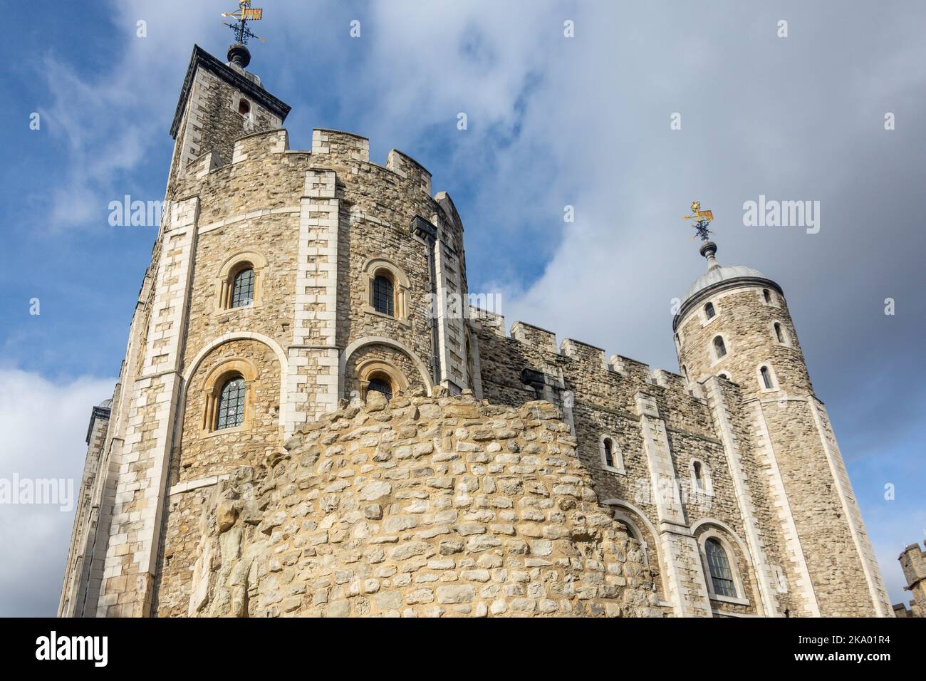 Tour blanche et tour de garde-robe à l'intérieur de la Tour de Londres, Tower Hill, le quartier de Londres de Tower Hamlets, Grand Londres, Angleterre, Royaume-Uni Banque D'Images
