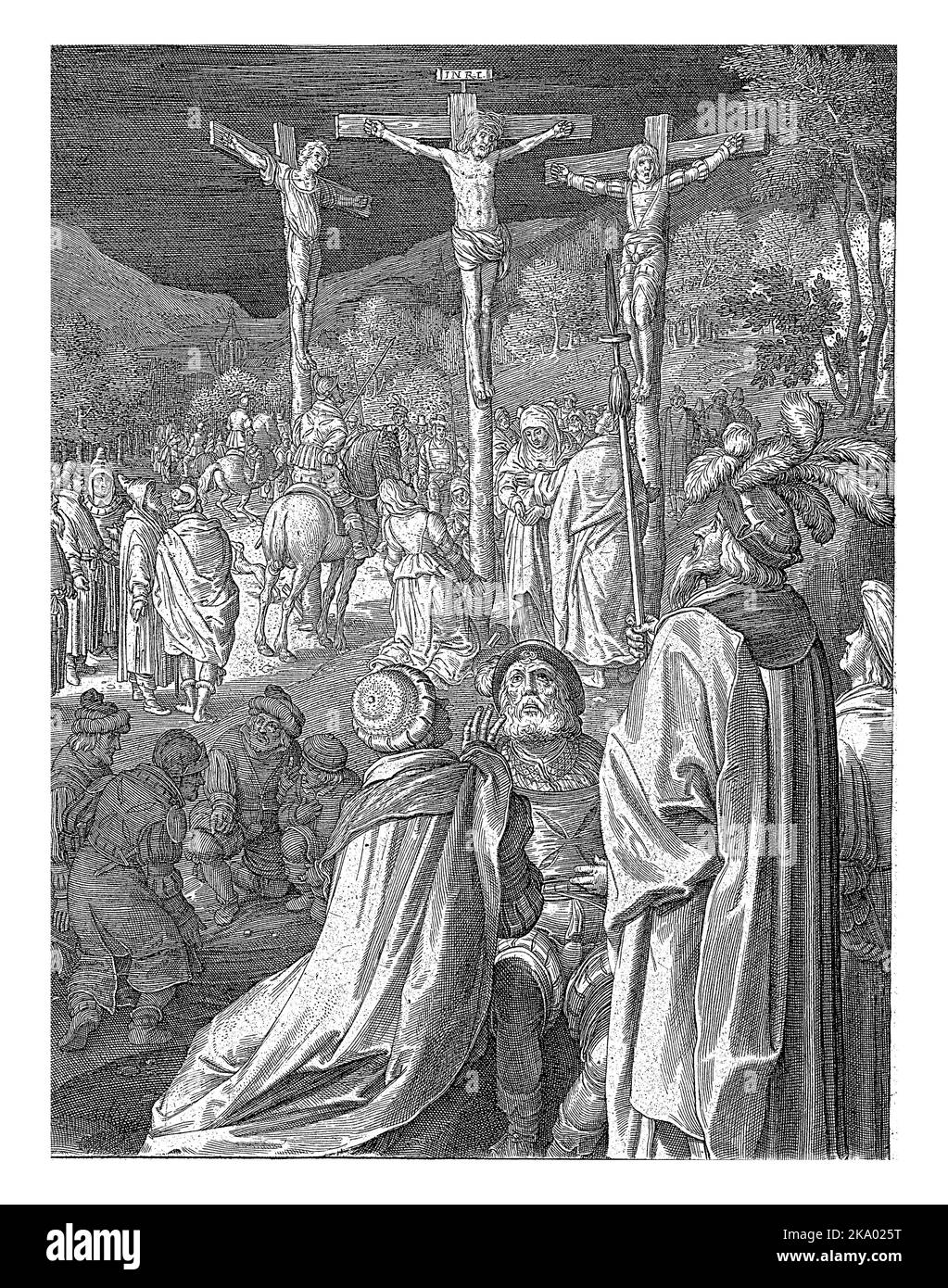 Crucifixion du Christ, Nicolaes de Bruyn, 1618 Banque D'Images