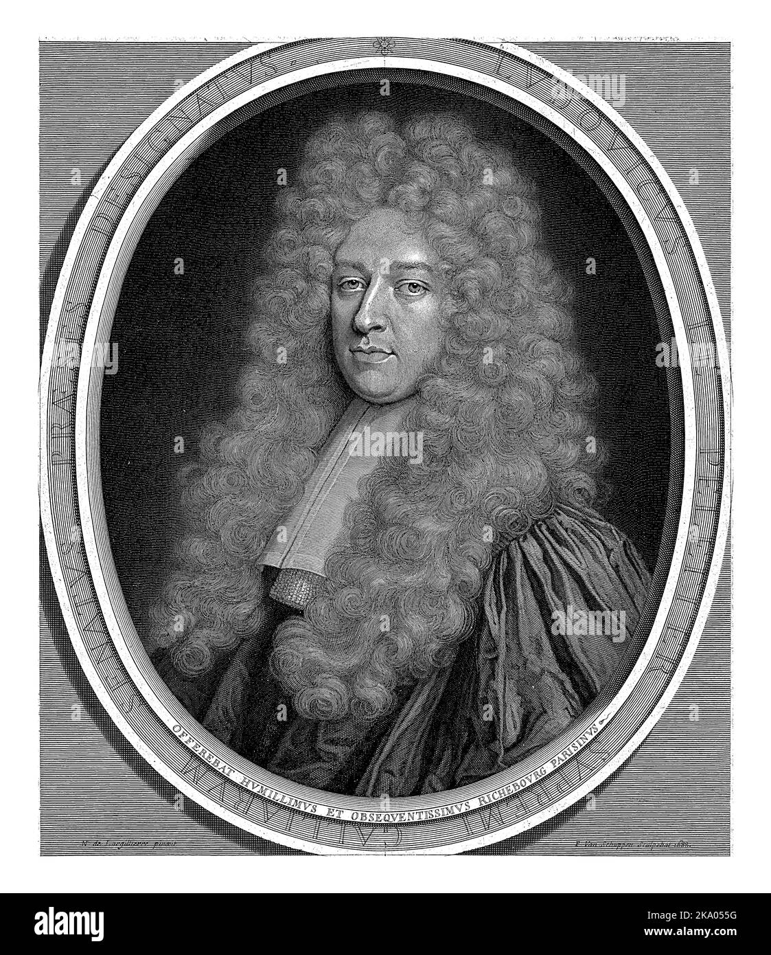 Portrait de Louis (II) Urbain le Peletier de Rosanbo, Président du Parlement à Paris, Pieter van Schuppen, après Nicolas de Largilliere, 1688 Banque D'Images