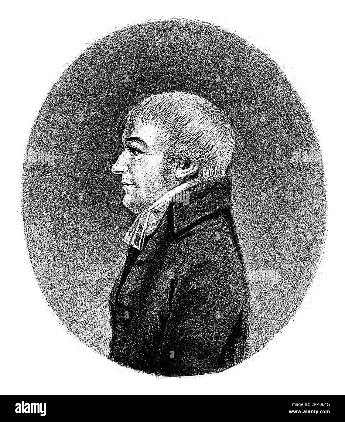 Portrait du prédicateur et professeur Johan Wilhelm Statius Muller, Hendrik Schwegman, 1807 Banque D'Images