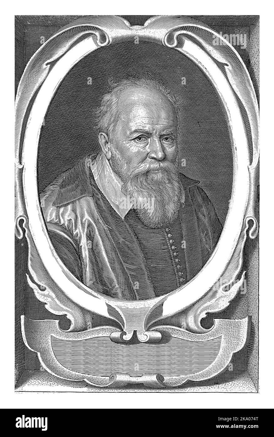 Portrait de Pierre Jeannin, délégué au nom de la France aux négociations de paix pour la Trêve de douze ans et ambassadeur de France à la Haye, à Banque D'Images