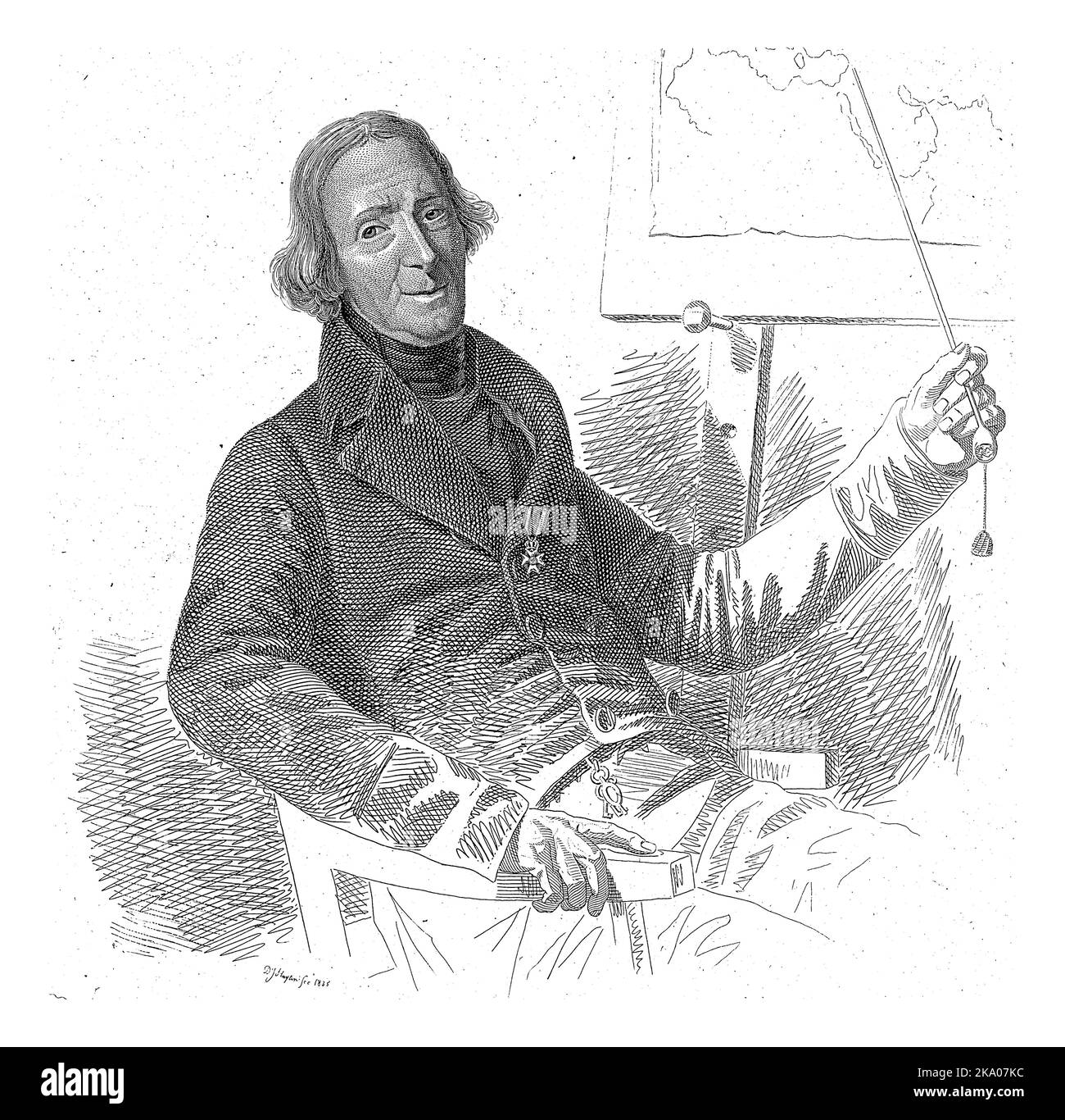 Portrait de Johannes ter Pelkwijk, Dirk Jurriaan Sluyter, d'après Jacobus Schoemaker Doyer, 1835 Portrait de l'homme d'État, historien et écrivain de scho Banque D'Images