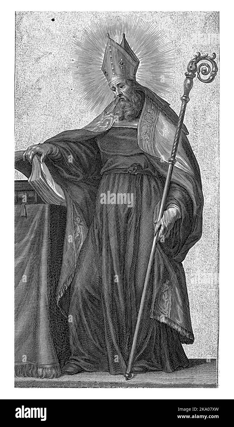 Saint Augustine comme évêque, Pieter de Bailliu (I), 1623 - 1660 Banque D'Images