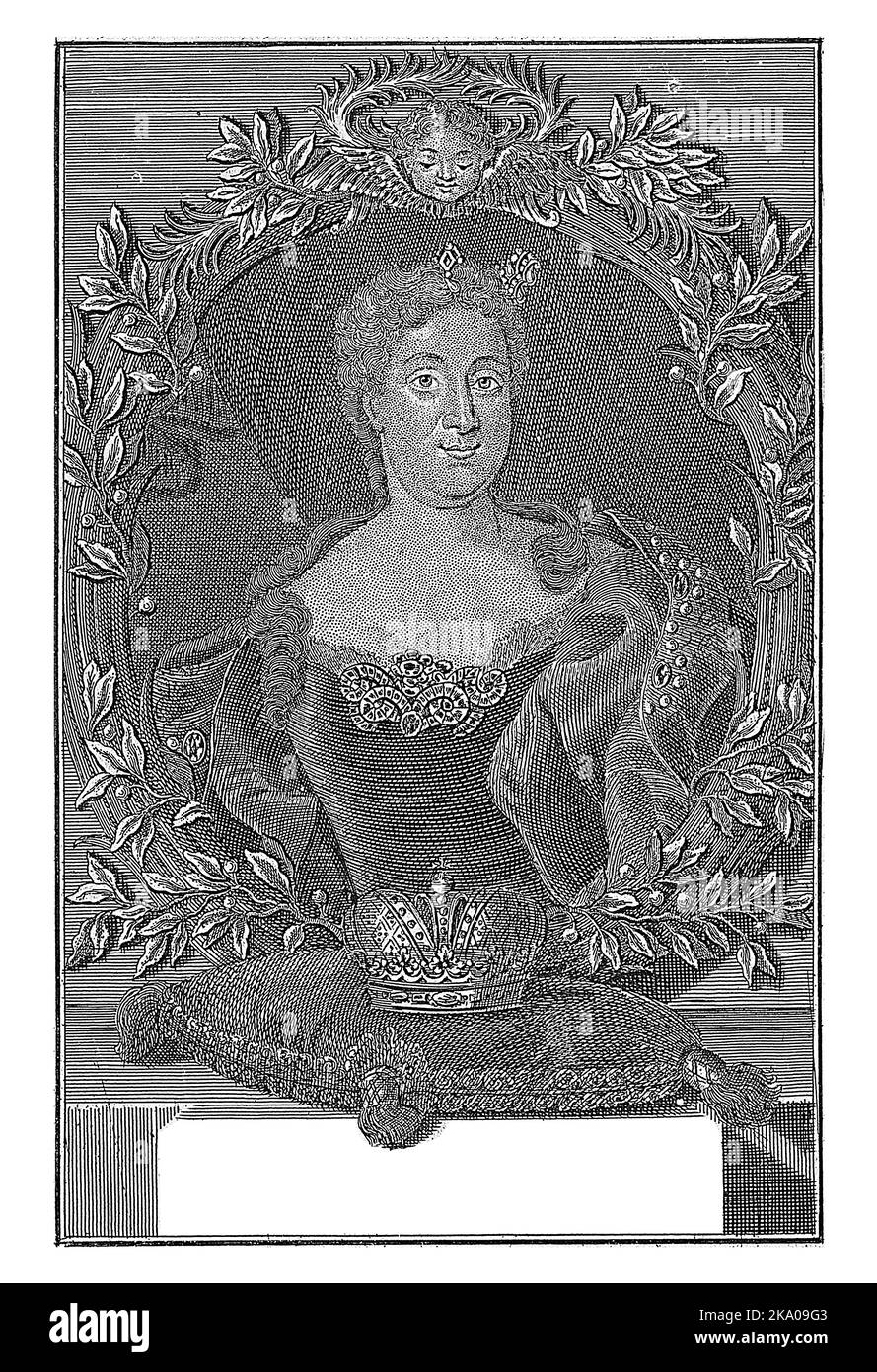 Portrait d'Elisabeth Christina, impératrice d'Autriche, Georg Paul Busch, d'après Johann Gottfried Auerbach, 1711 - 1756 Banque D'Images