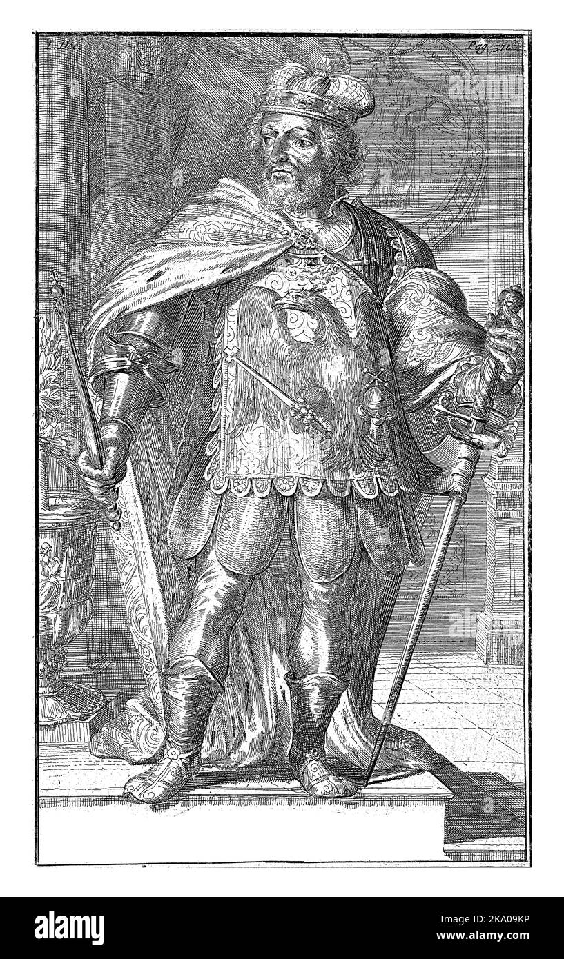 Portrait d'Hendrik IV à partir d'une série de portraits dans l'Histoire des Eglises et des hérétiques du début du Nouveau Testament à l'année de notre Seigneur Banque D'Images