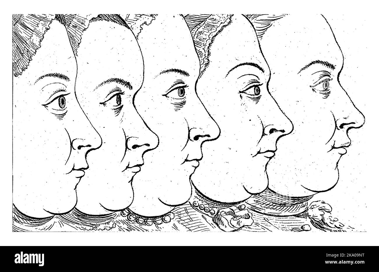 Portrait de famille de la famille Philips : Caspar Philips Jacobsz., sa femme Margaretha Elisabeth Konse-Philips et leurs trois filles. Banque D'Images