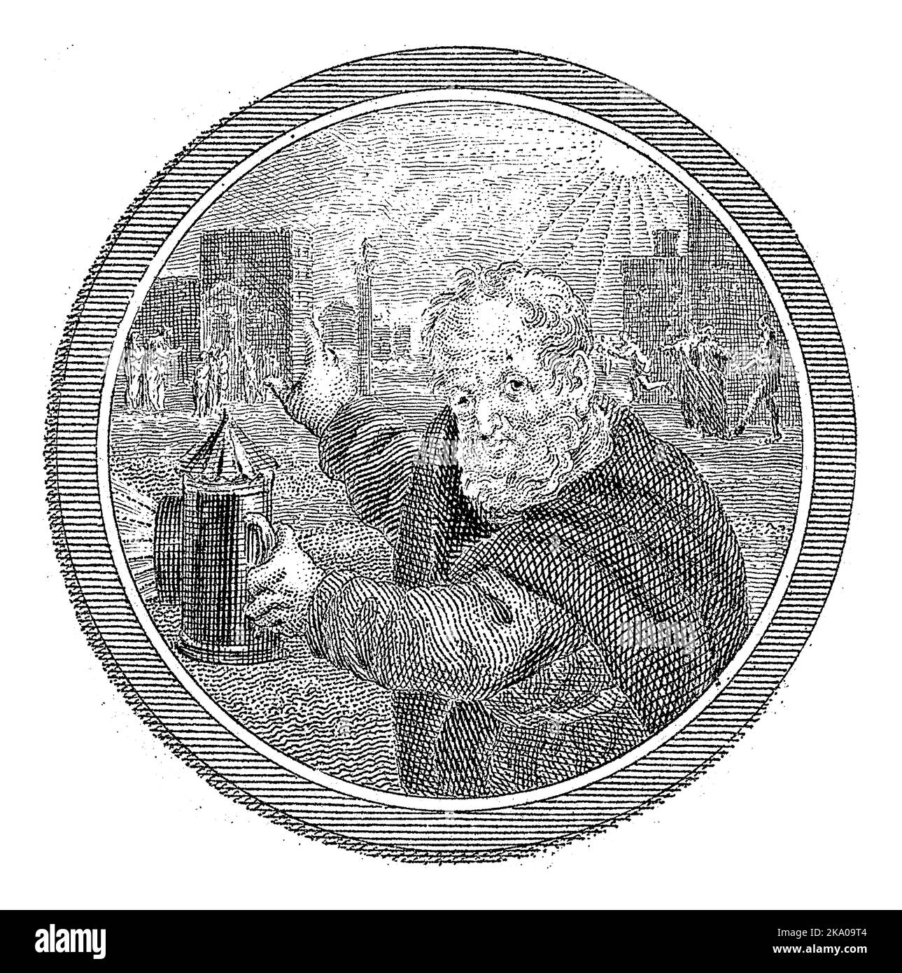 Diogenes avec la Lanterne, Reinier Vinkeles (I), 1751 - 1816 Banque D'Images