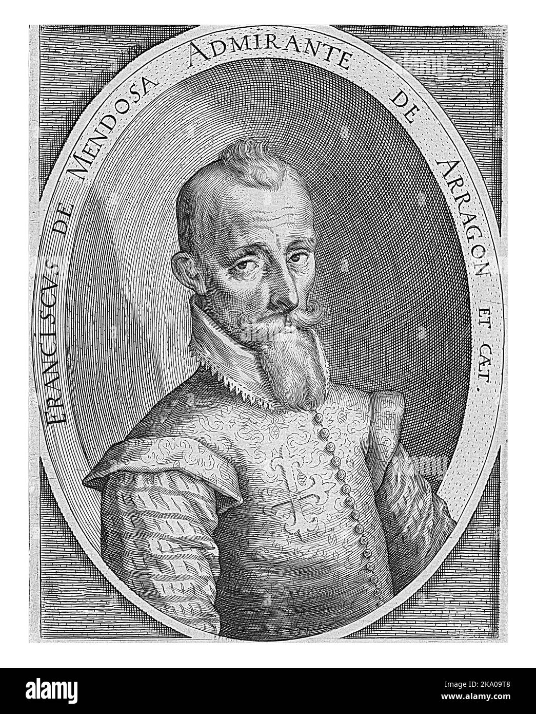 Portrait de Francisco Hurtado de Mendoza (1545-1623), amiral d'Aragon, général espagnol dans la guerre de 80 ans. Banque D'Images