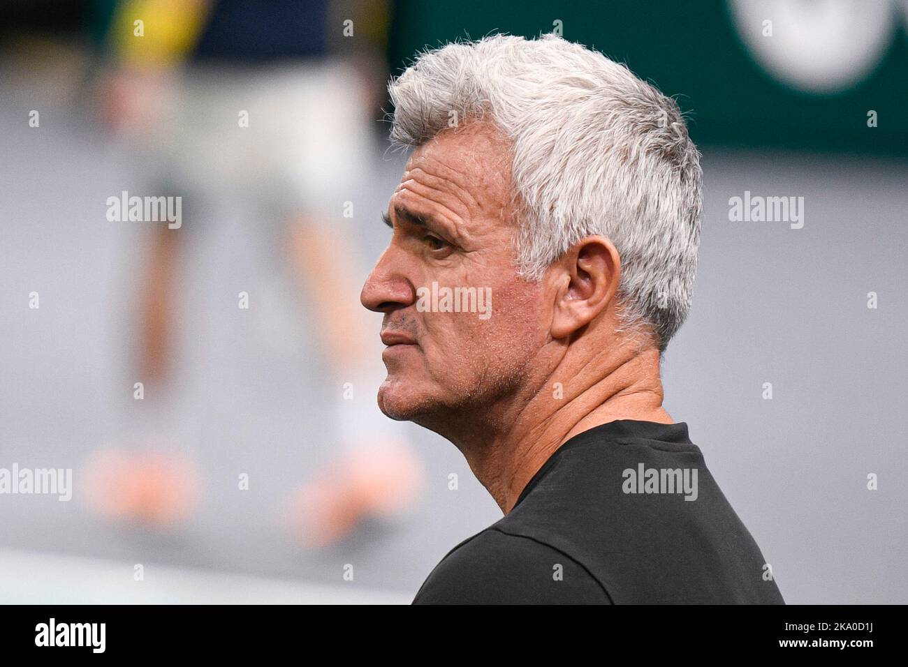 Paris, France. 30th octobre 2022. Apostolos Tsitsipas, père et entraîneur de Stefanos Tsitsipas pendant les Masters Rolex Paris, tournoi ATP Masters 1000, sur 30 octobre 2022 à l'Arena Accor à Paris, France. Photo de Victor Joly/ABACAPRESS.COM crédit: Victor Joly/Alay Live News Banque D'Images