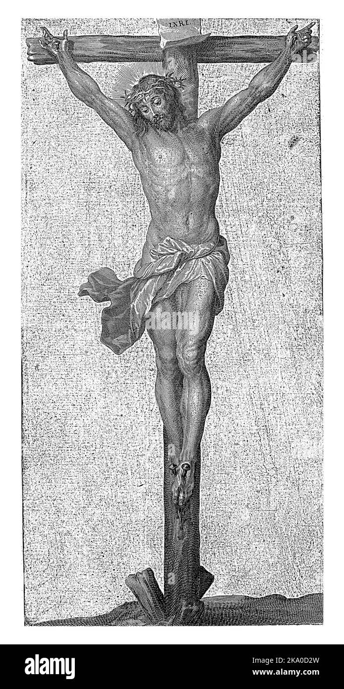 Christ sur la Croix, Pieter de Bailliu (I), d'après Anthony van Dyck, 1623 - 1660 Banque D'Images