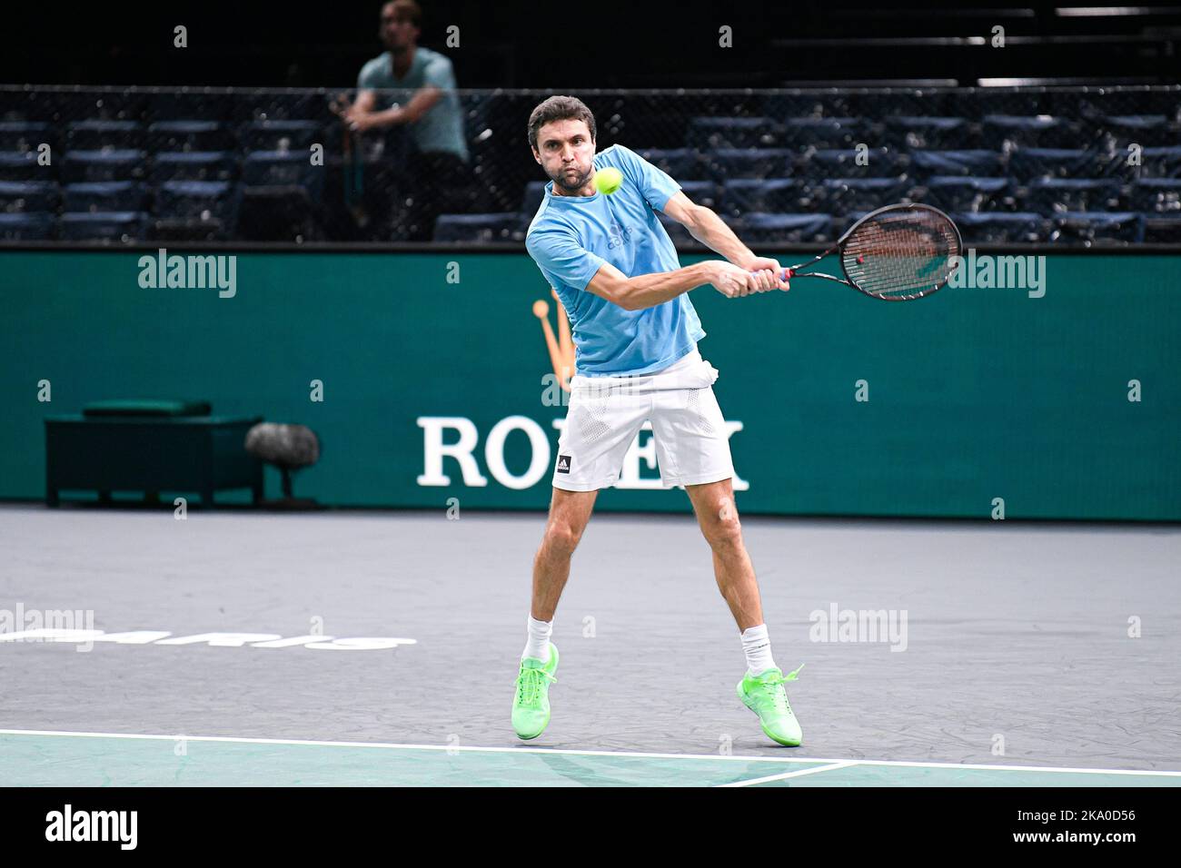 Paris, France. 30th octobre 2022. Gilles Simon de France pendant le Rolex Paris Masters, ATP Masters 1000 tennis Tournament, sur 30 octobre 2022 au Accor Arena de Paris, France. Photo de Victor Joly/ABACAPRESS.COM crédit: Victor Joly/Alay Live News Banque D'Images