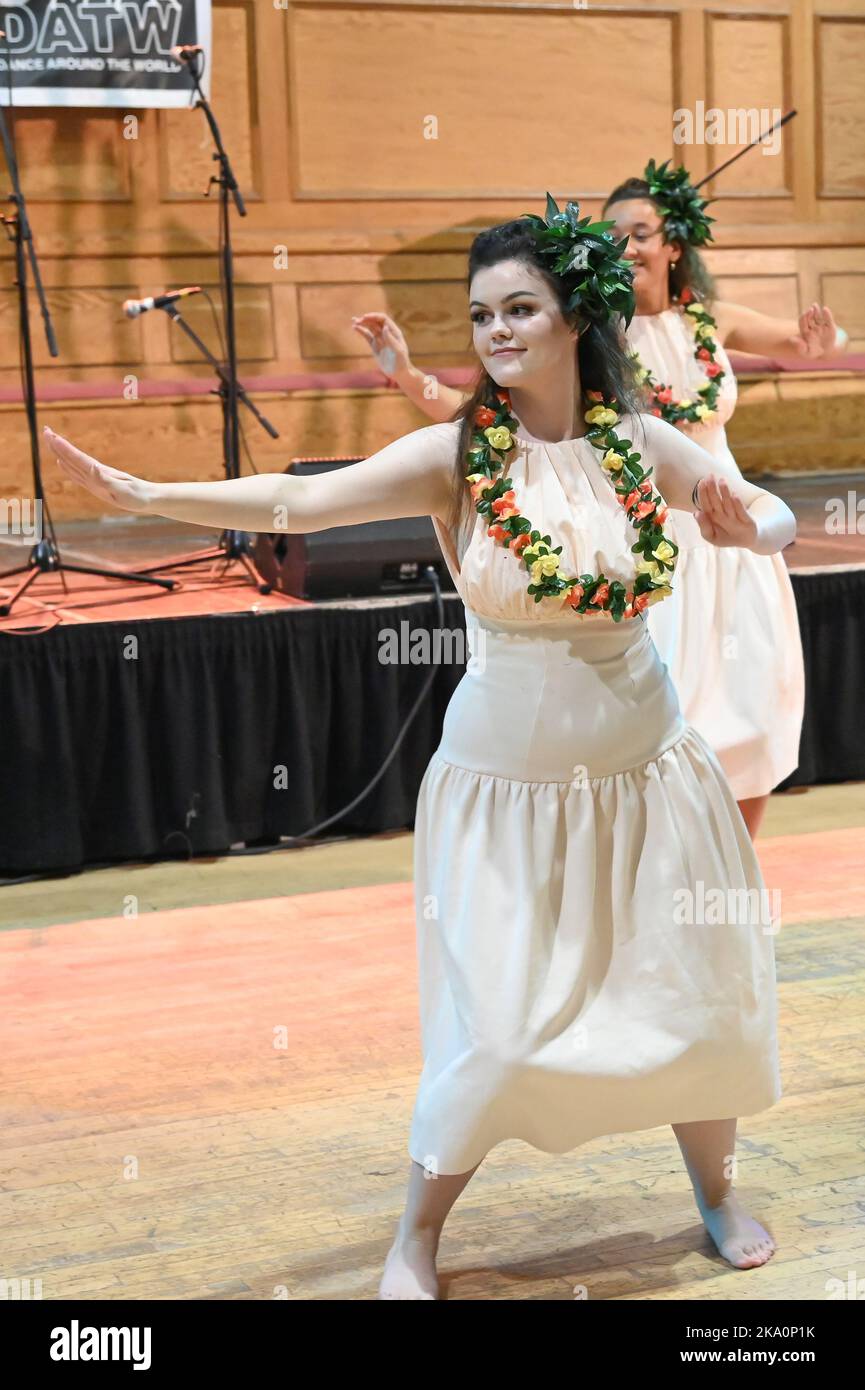 Londres, Royaume-Uni. 30th octobre 2022. Dances of the South Pacific , London School of Hula et Ori se produit à la danse autour du monde - Festival of World Dance 2022 à Cecil Sharp House, le 30th octobre 2022, Londres, Royaume-Uni. Crédit : voir Li/Picture Capital/Alamy Live News Banque D'Images