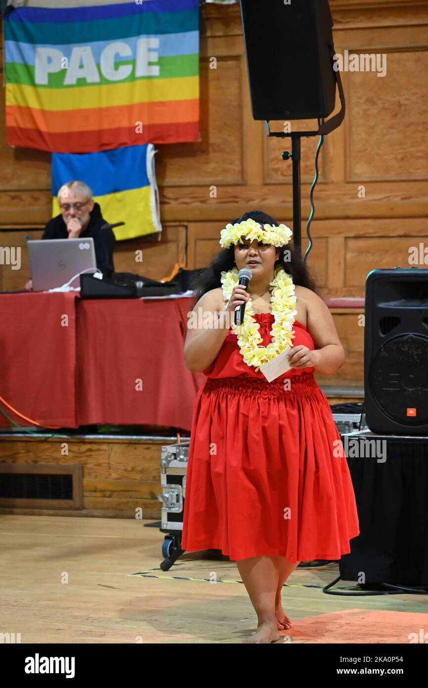 Londres, Royaume-Uni. 30th octobre 2022. Dances of the South Pacific , London School of Hula et Ori se produit à la danse autour du monde - Festival of World Dance 2022 à Cecil Sharp House, le 30th octobre 2022, Londres, Royaume-Uni. Crédit : voir Li/Picture Capital/Alamy Live News Banque D'Images