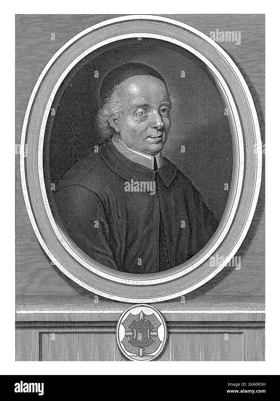 Portrait du théologien Louis Thomassin, Pieter van Schuppen, d'après Jacob van Schuppen, 1696 Banque D'Images