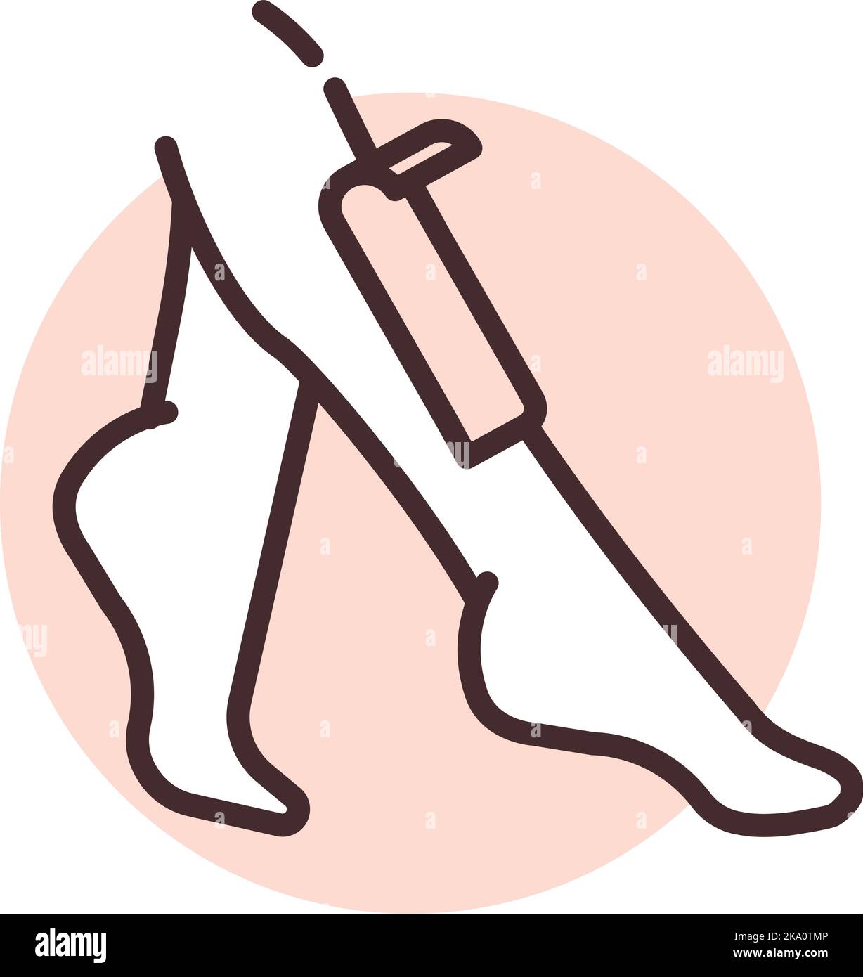 Beauté suppression de cheveux patch, illustration ou icône, vecteur sur fond blanc. Illustration de Vecteur