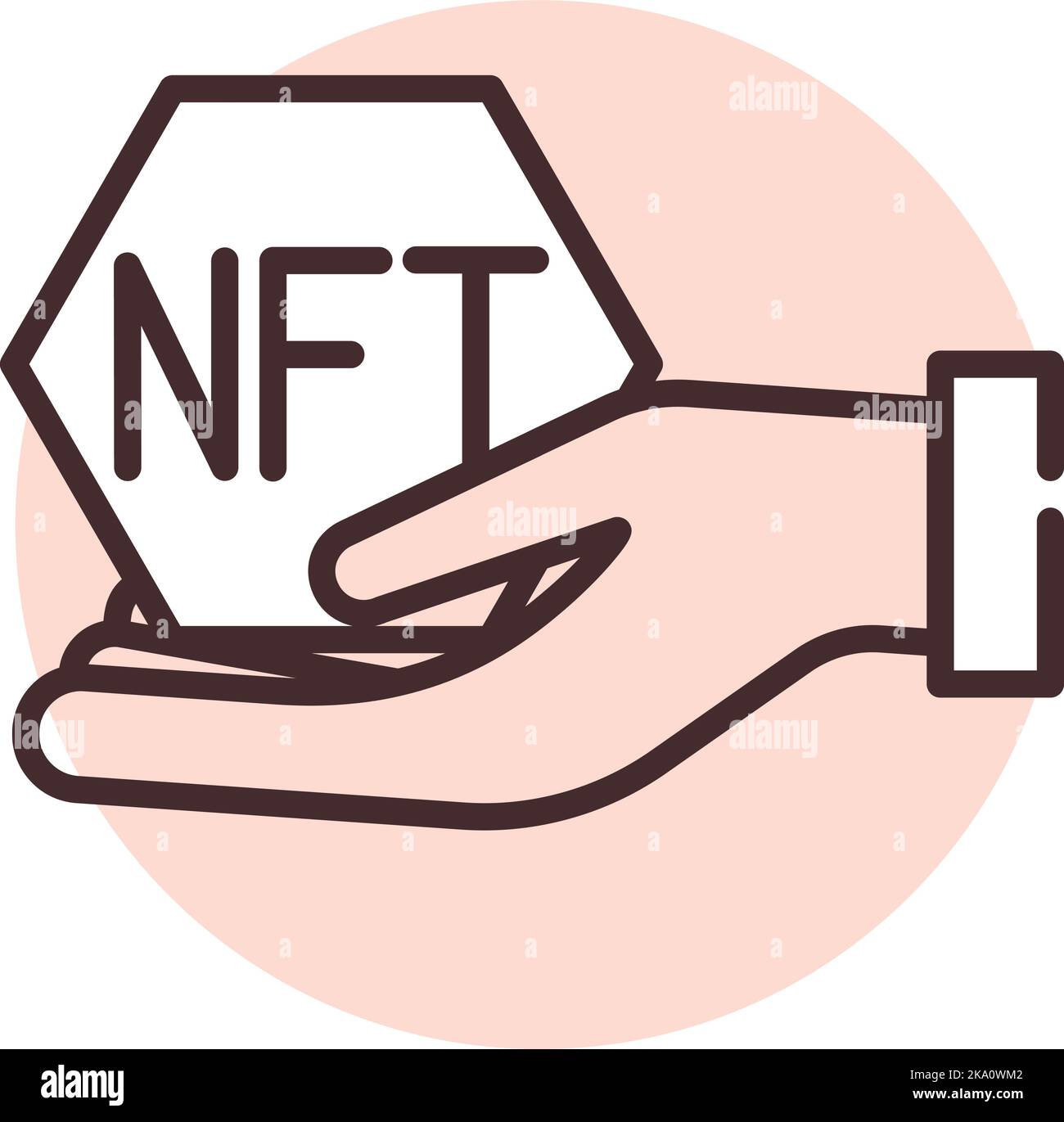 Ordre, illustration ou icône de blockchain, vecteur sur fond blanc. Illustration de Vecteur