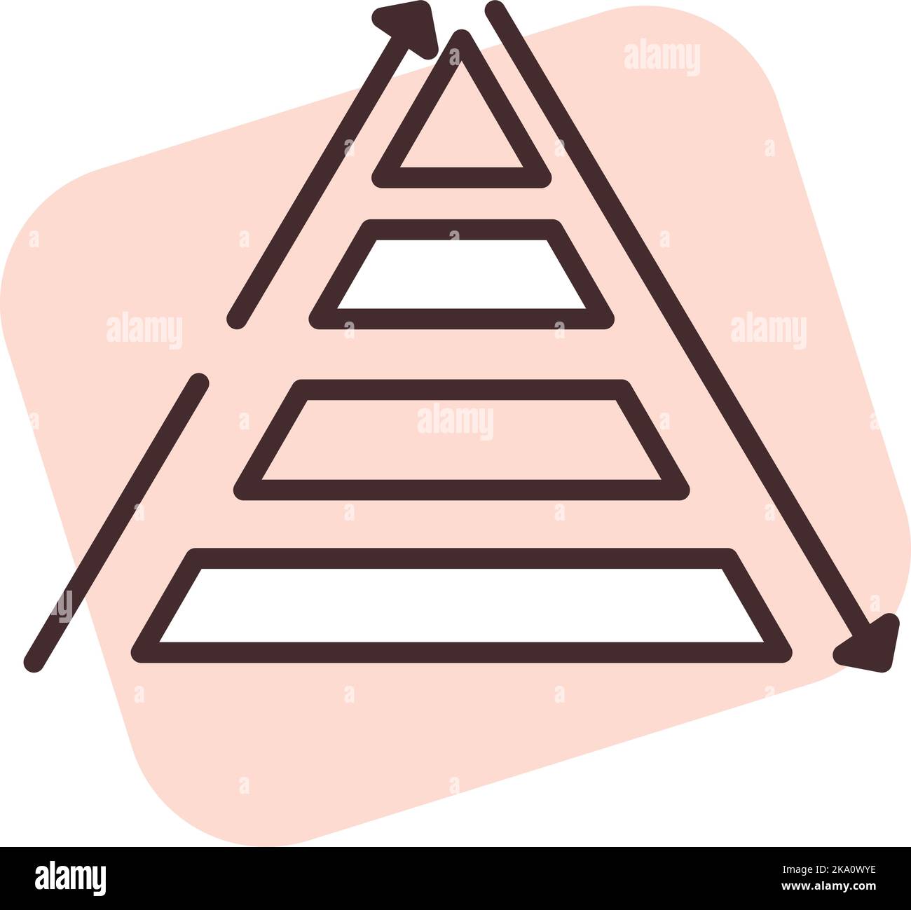 Graphique triangulaire, illustration ou icône, vecteur sur fond blanc. Illustration de Vecteur