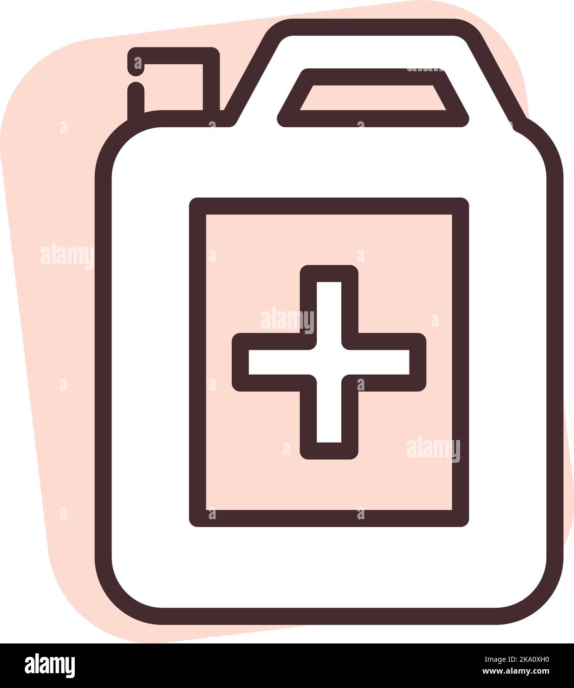 Liquide de désinfection de nettoyage, illustration ou icône, vecteur sur fond blanc. Illustration de Vecteur