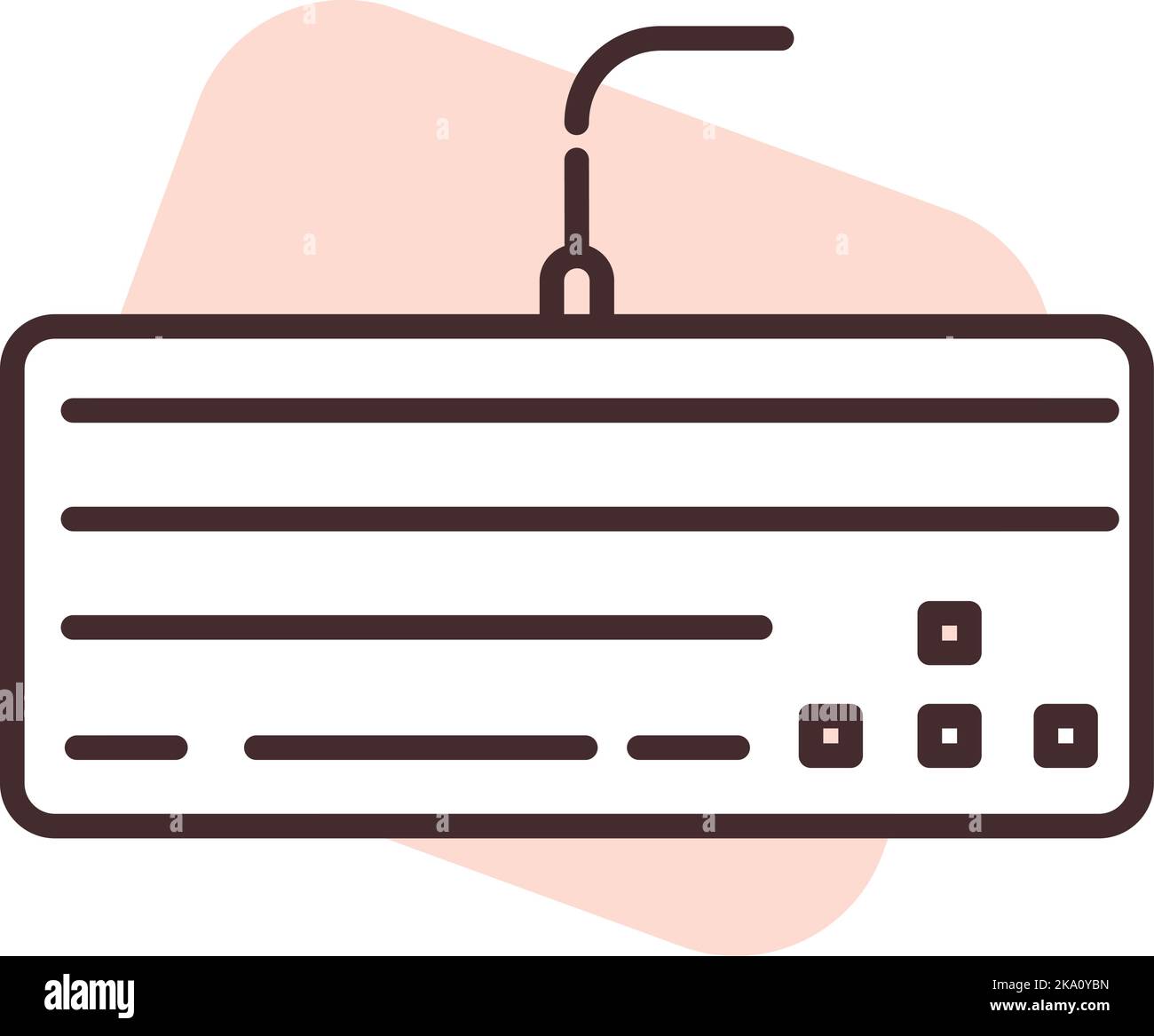 Clavier électronique, illustration ou icône, vecteur sur fond blanc. Illustration de Vecteur
