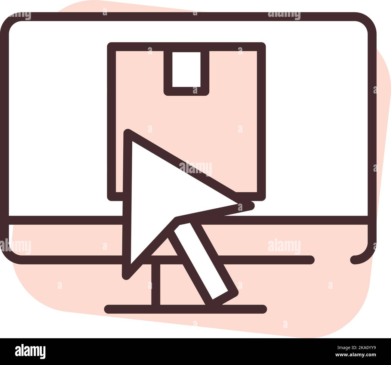 Transmission cliquez, illustration ou icône, vecteur sur fond blanc. Illustration de Vecteur