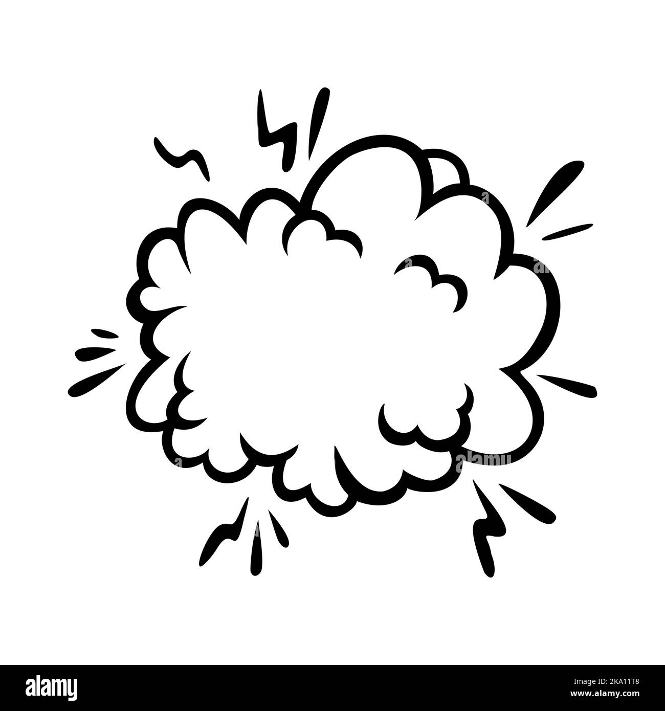 Nuages effet rampe bande dessinée. Jeu de bulles d'explosion et de fumée. Illustration vectorielle isolée sur fond blanc Illustration de Vecteur