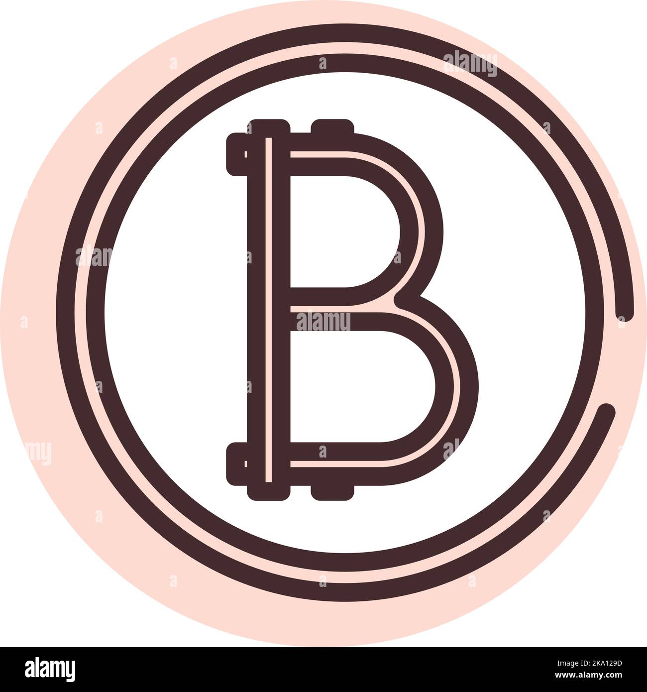 Argent bitcoin, illustration ou icône, vecteur sur fond blanc. Illustration de Vecteur