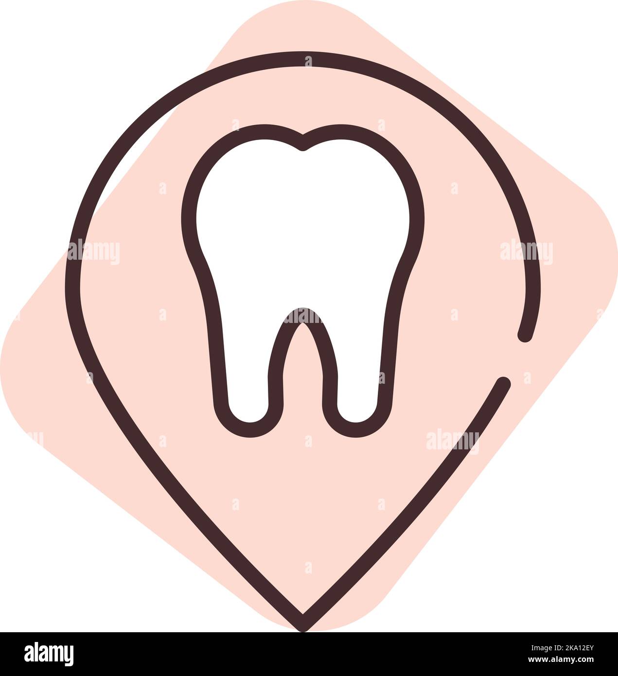Assurance dentaire médicale, illustration ou icône, vecteur sur fond blanc. Illustration de Vecteur